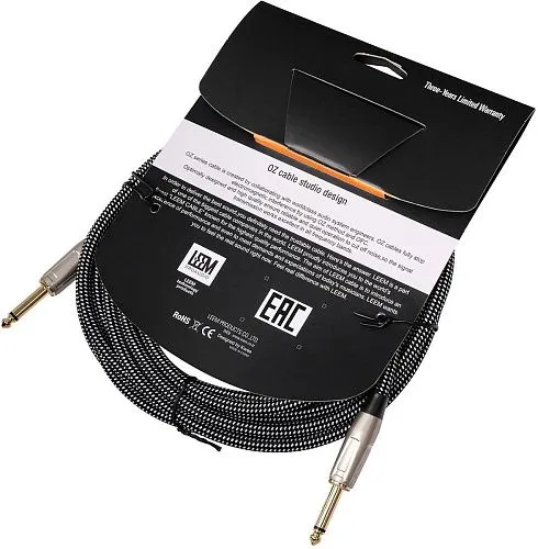 Leem FAS-5(BK/WH) Кабель инструментальный, черный/белый.
