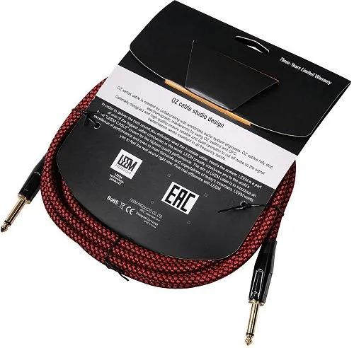 Leem FRS-3(RD/BK) Кабель инструментальный, красный/черный.