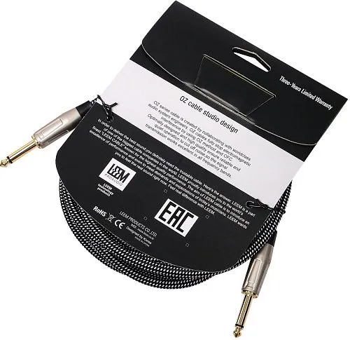 Leem FAS-3(BK/WH) Кабель инструментальный, черный/белый.